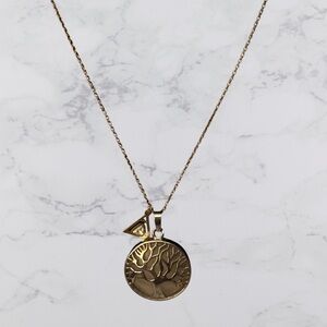Gold Tree Pendant Necklace